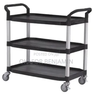 High Quality Plastic 3layer Food Trolley
