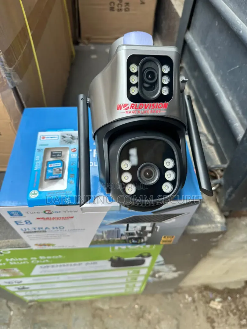 Worldvision E8 Ultra HD Dual-Lens Solar PTZ Security Camera.