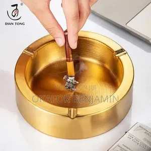 High Quality Stainless Steel Gold Ash Tray