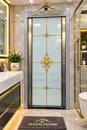 High Gauge Aluminum Toilet and Bathroom Door Gold Gold 750size