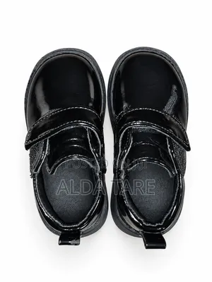 Unisex Black Kids Shoes for School and Church -Size 22