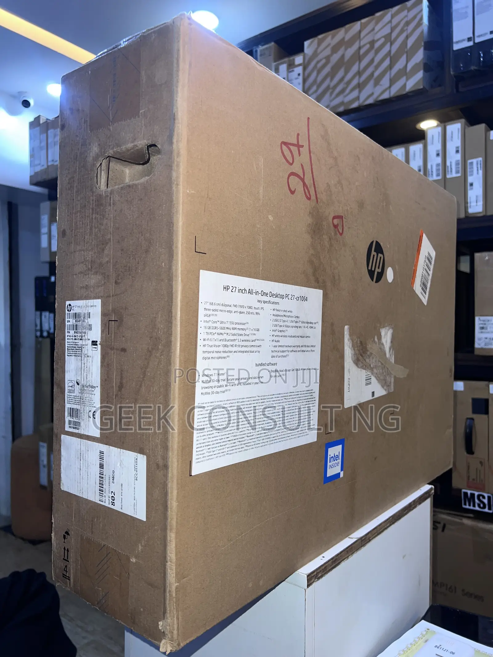 New Desktop Computer HP AiO 27 16GB Intel Core Ultra 7 SSD 1T