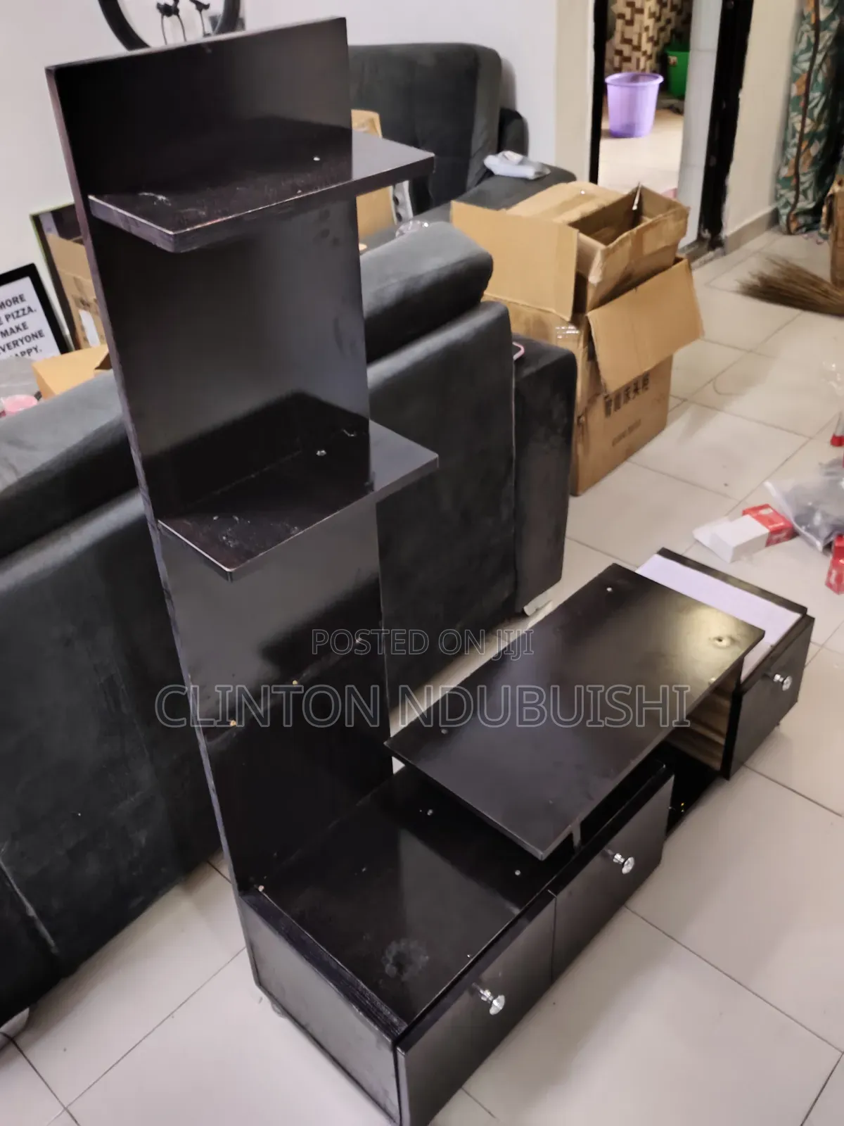 TV Console With Three Drawers