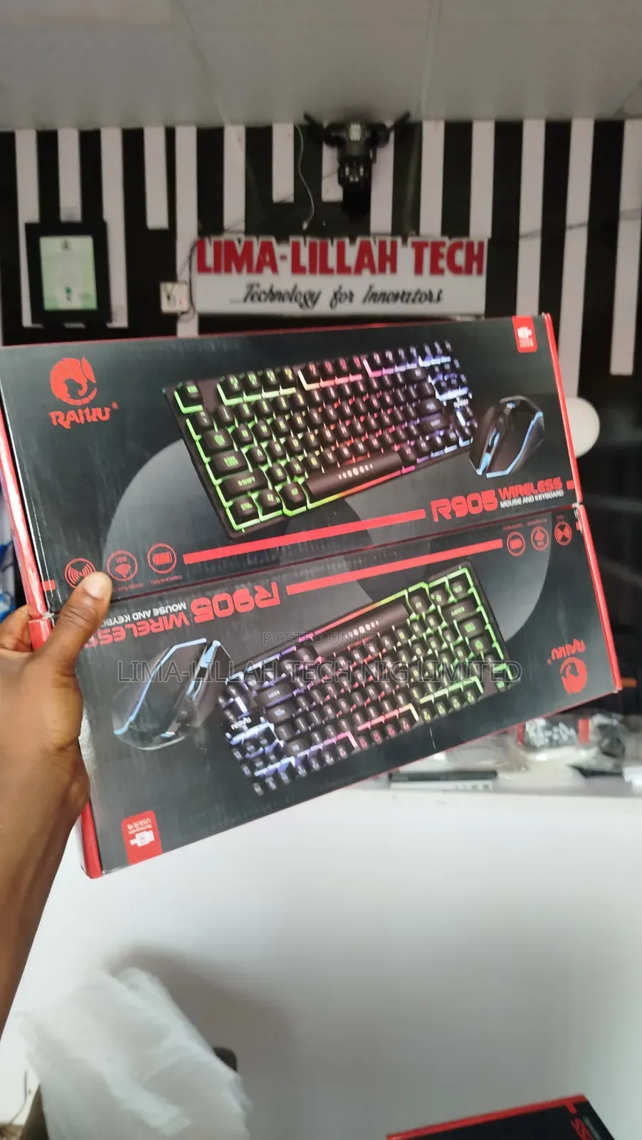 Raiku R905 Wireless RGB Keyboard and Mouse