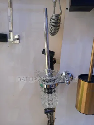 Glass Wall Hung Toilet Brush Holder