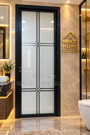 Aluminum Tampard Full Glass Door Toilet and Bathroom 750size