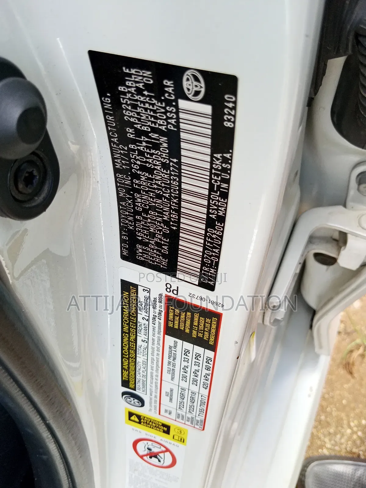 Toyota Camry 2013 White