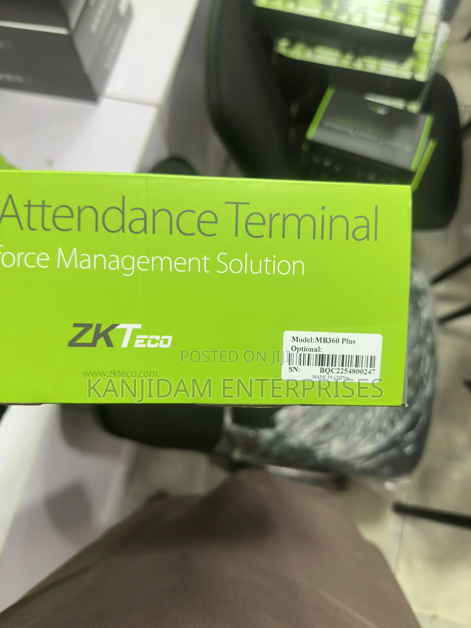 ZKteco Mb360plus Facial Recognition Attendance Terminal