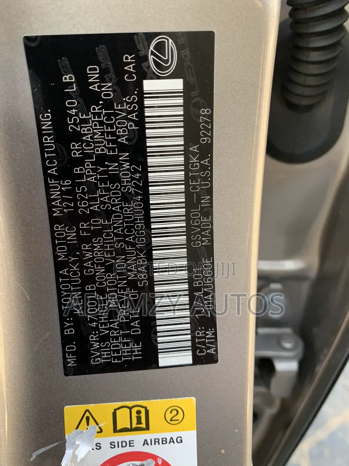 Lexus ES 2017 Gray