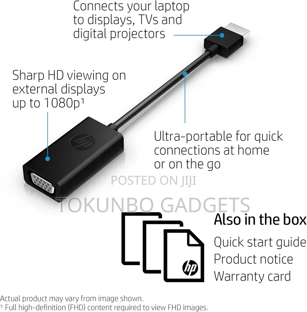 HP HDMI to VGA Cable Adapter