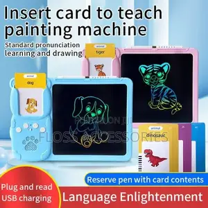 2-in-1 Talking Flash Cards Reader and LCD Writing Tablet
