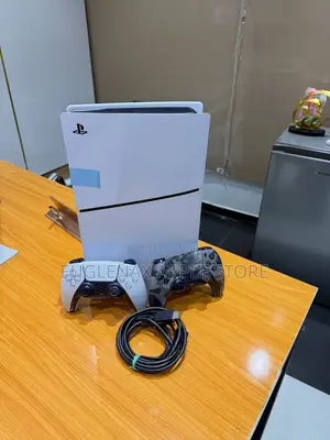 Uk Used Playstation 5 Slim Digital Edition With Two Pad and Games