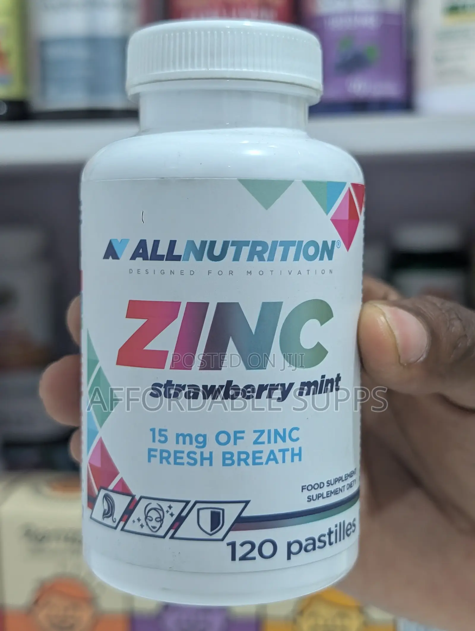 ALLNUTRITION Zinc 15mg – 120 Mint Lozenges