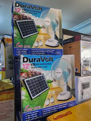 3in1 Duravolt Solar Rechargeable Table/Wall Fan