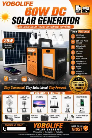 60w Solar Generator With Panel