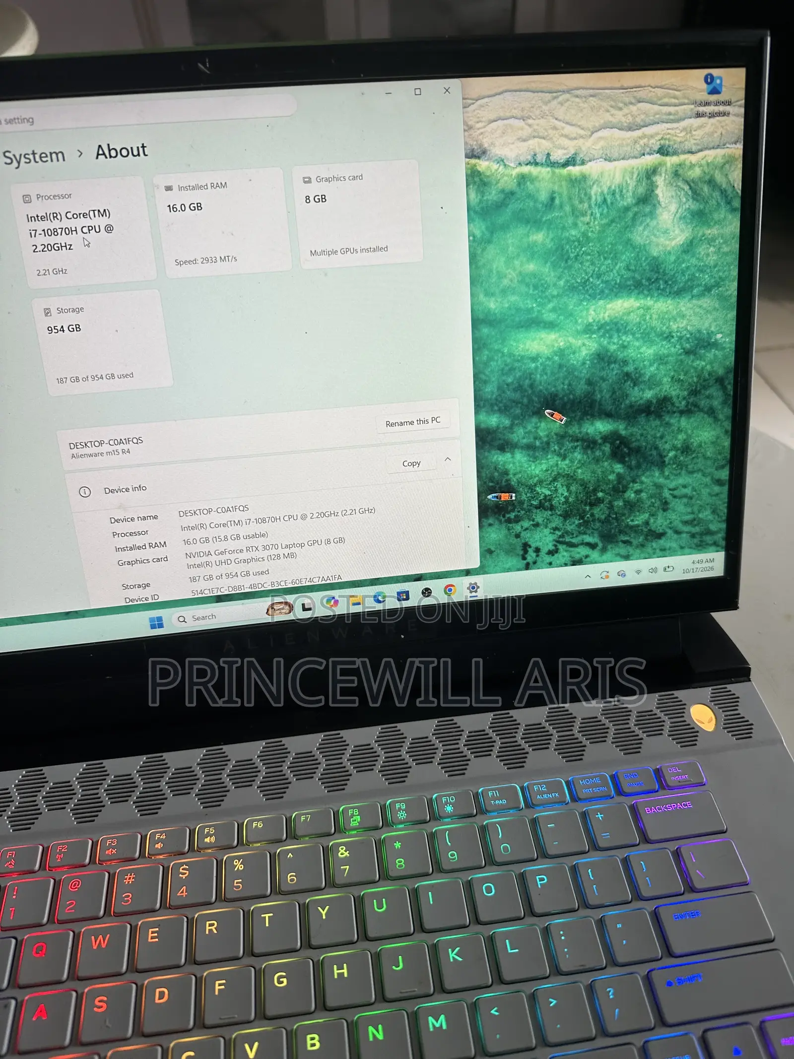 Laptop Alienware 17 R3 16GB Intel Core i7 SSD 1T