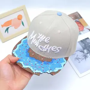 The Make Eyes Printed Brim Snapback Cap
