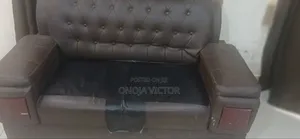 Modern Black Leather Complete Set Sofa