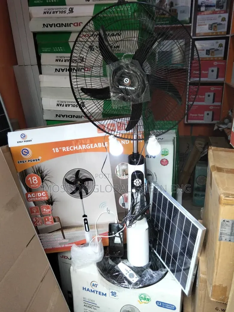 Easy Power 18inches Solar Standing Fan