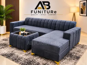 Classic Grey L Shape With Center Table Available