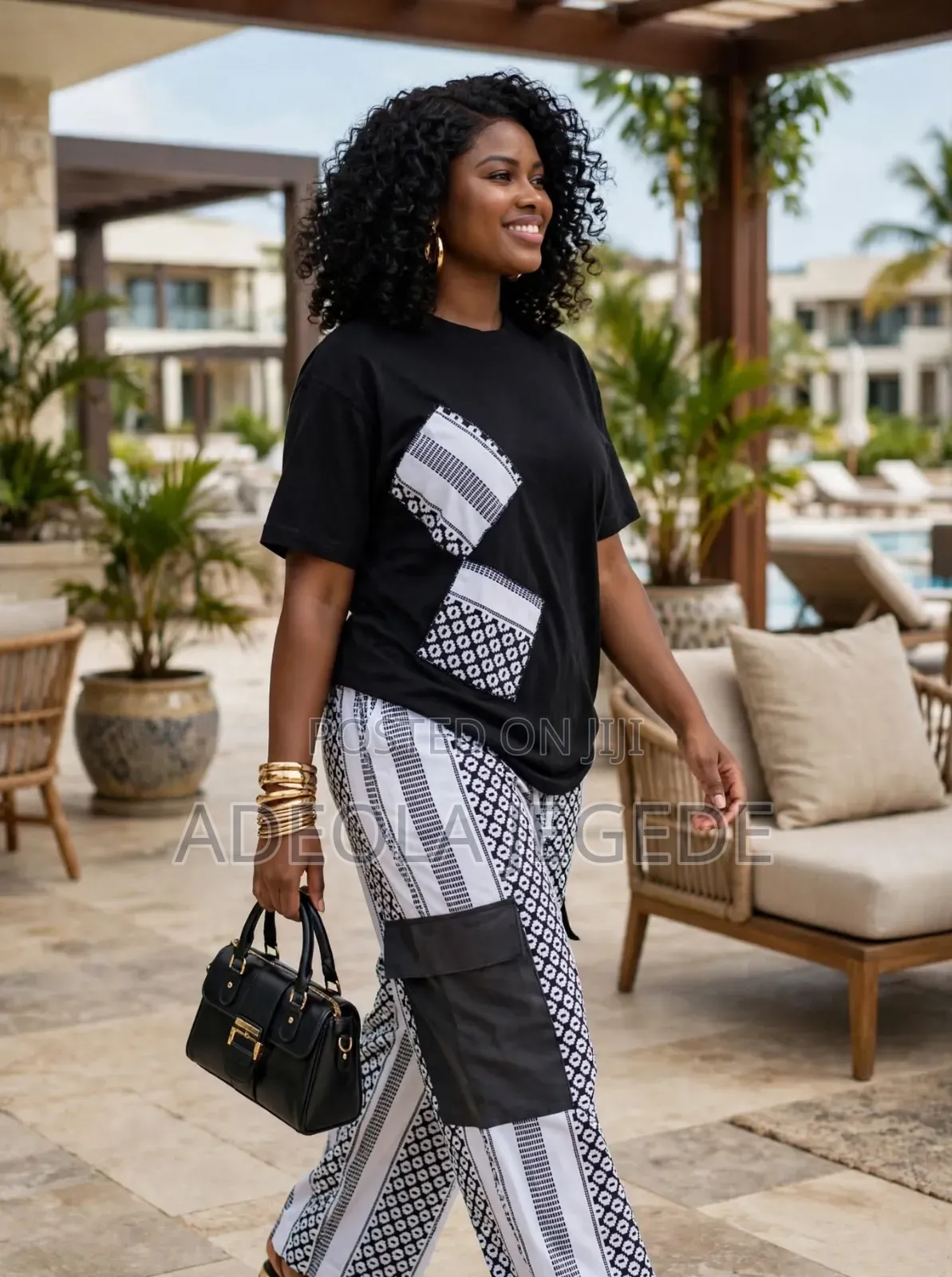 Luxury Monochrome Ankara Cargo Set
