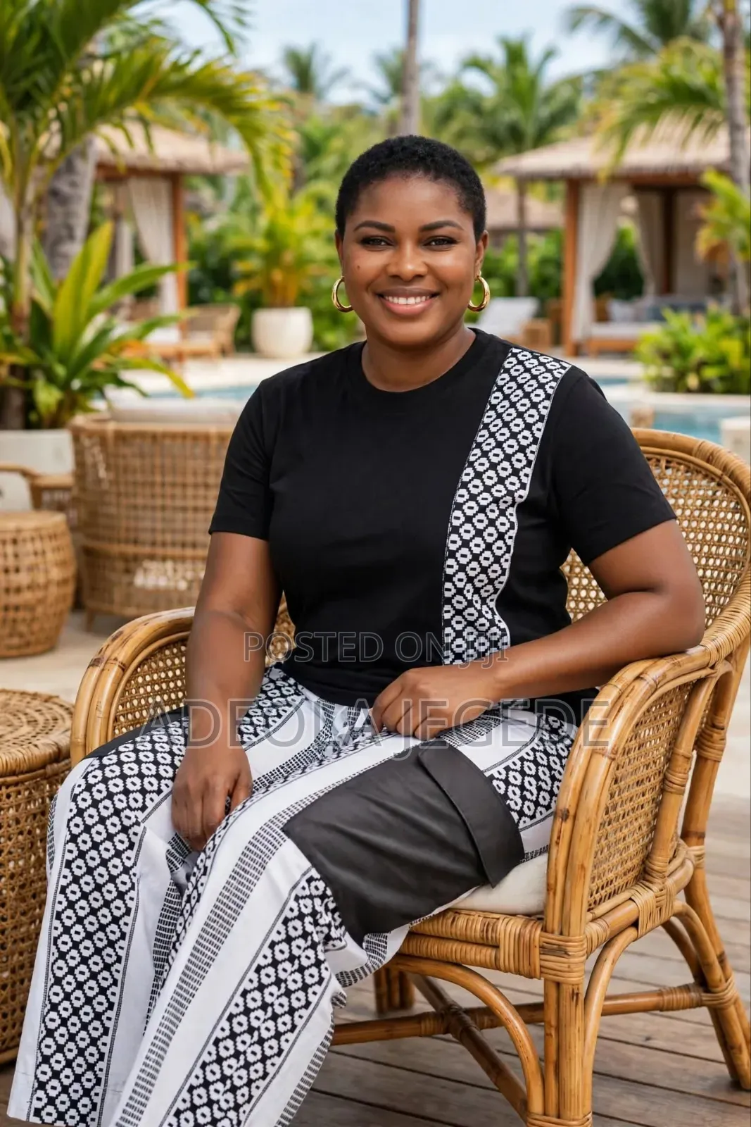 Luxury Monochrome Ankara Cargo Set