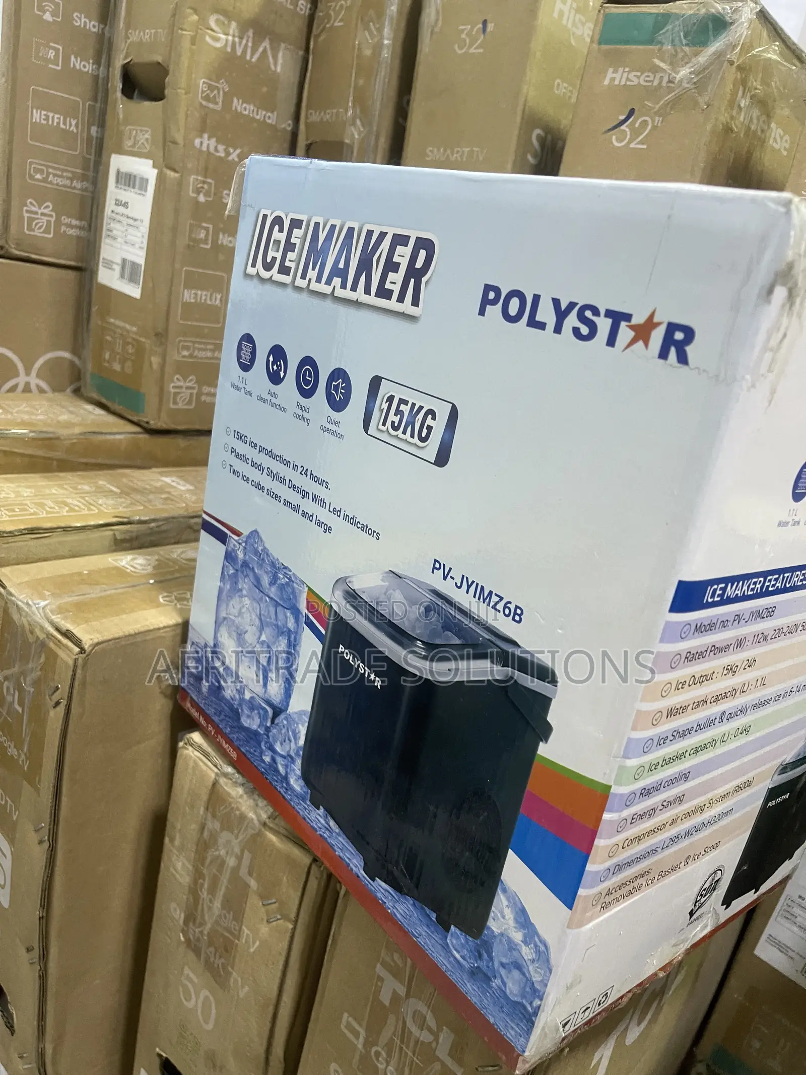 Polystar Chill Smart 15KG Ice Cube Machine PV-JY1MZ6B