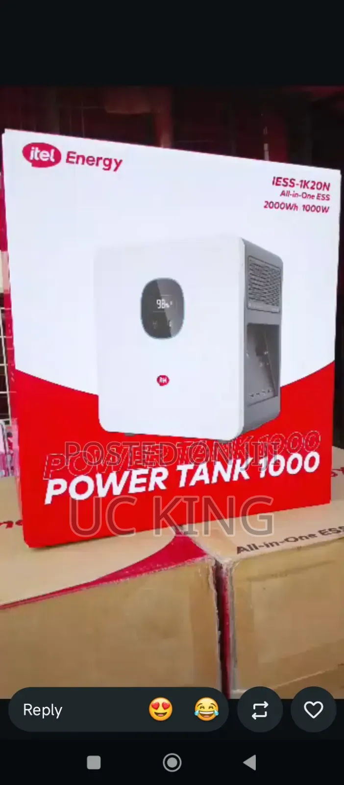 2kwh/1000w Itel Solar Generator