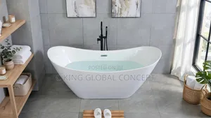 Brand New Luxury Freestanding Modern Oval Bathtub - White