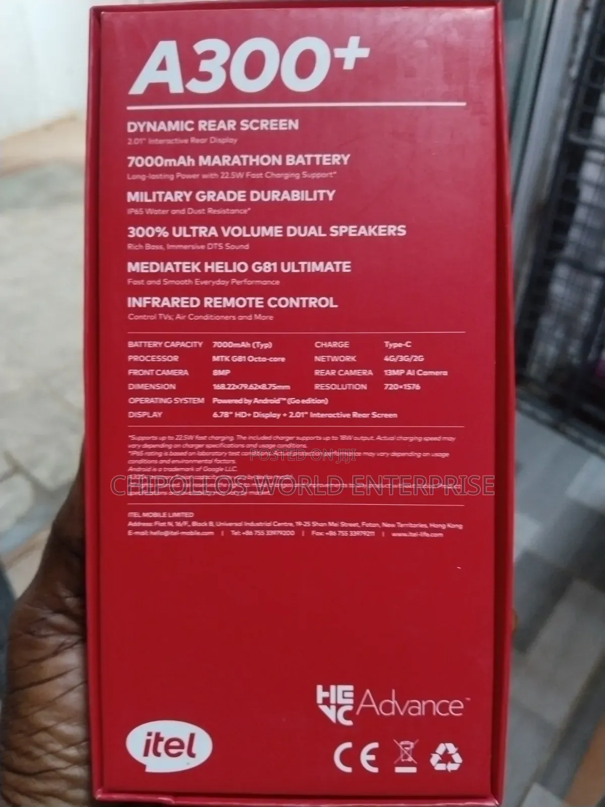New Itel A300+ 128 GB Black