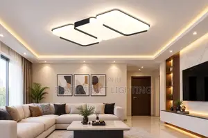 Luxury Modern Triple-Panel LED Ceiling Light