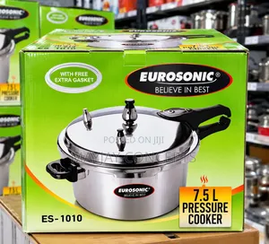 Eurosonic 7.5L Stainless Steel Pressure Cooker With Extra Gasket