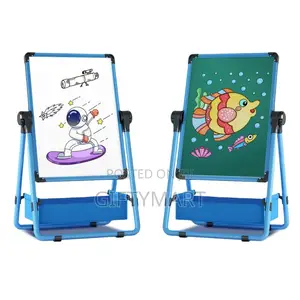 Children Kids Double Sided White and Chalk Board With Accessories
