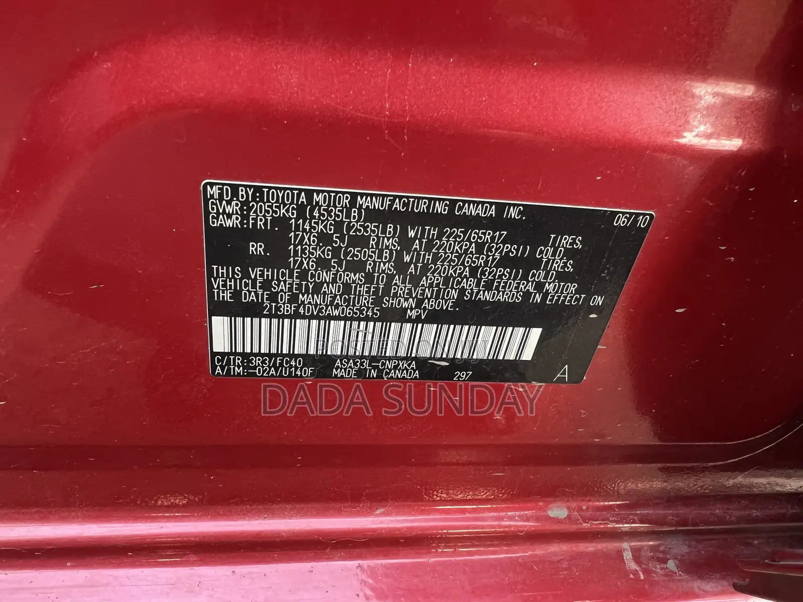 Toyota RAV4 2010 Red