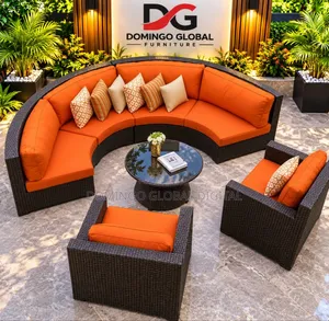 Curved Rattan Sectional Outdoor Sofa Set