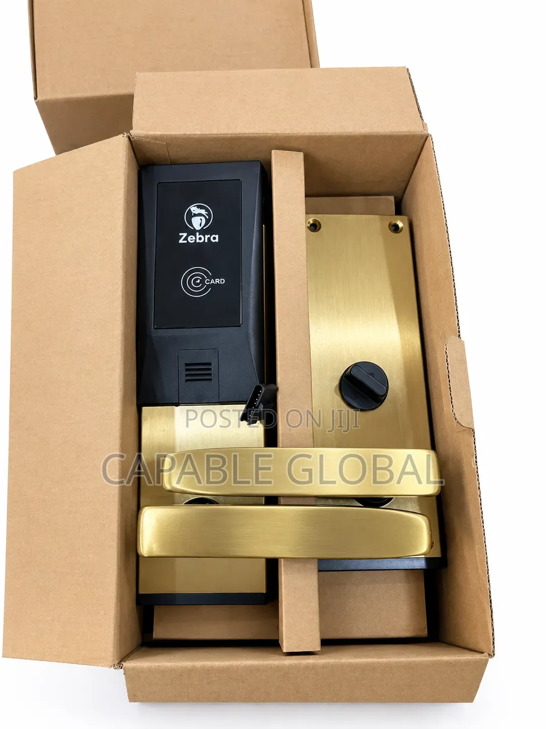 Zebra Electronic RFID Hotel Card Door Lock – Brushed Gold