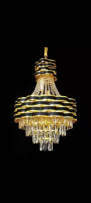 Luxury Gold/Black Plated K9 Crystal Chandelier