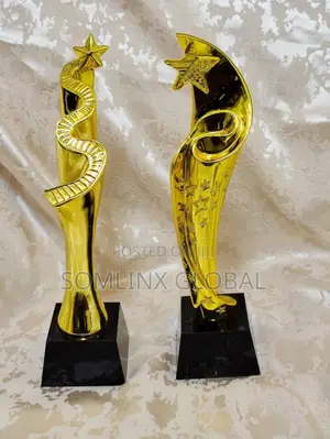 Gold Trophy Plaque Award