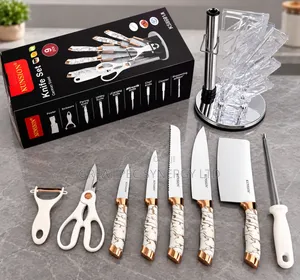 Knife Set With Rack and Base - Knives
