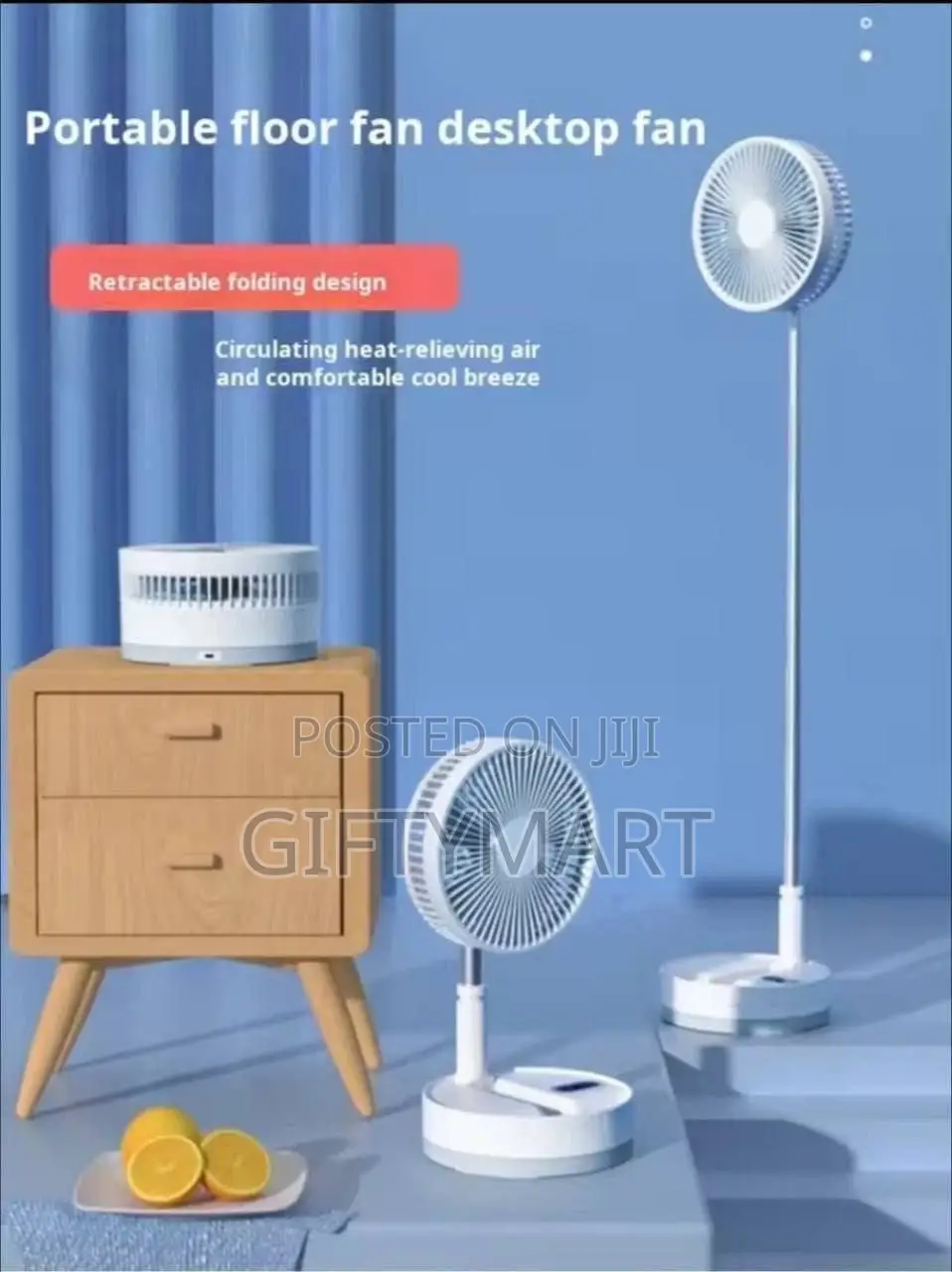 Foldable Extendable Rechargeable Fan