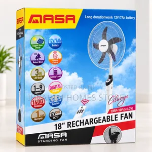 Qasa 18 Inches Rechargeable Fan