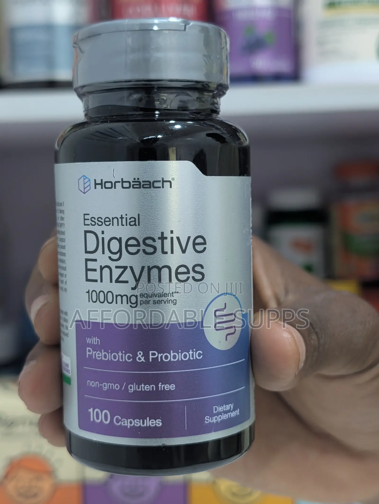 Horbaach Digestive Enzymes 1000mg – 100 Capsules