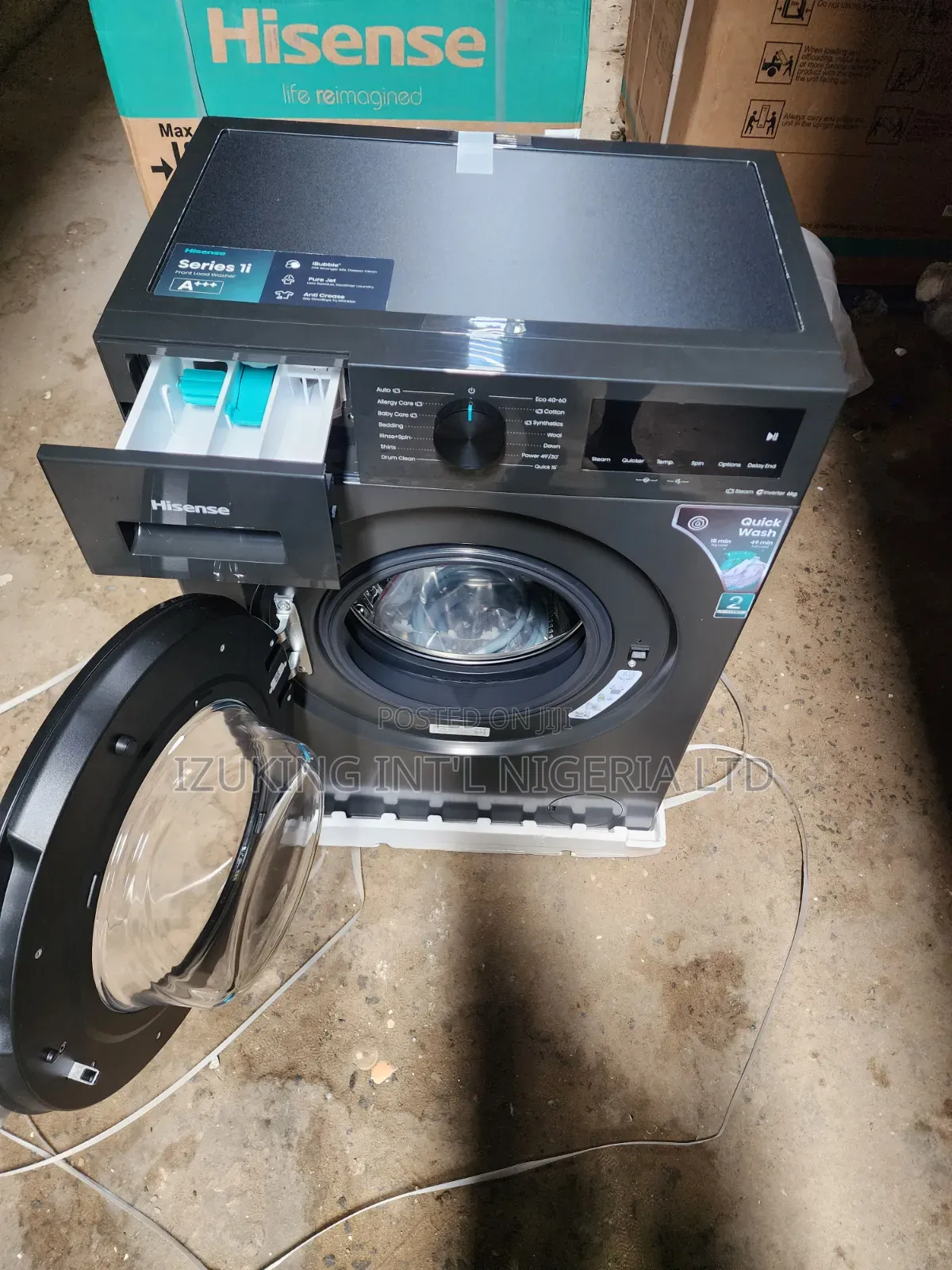 Hisense 8kg Front Loader Inverter Washing Machine - 2years Warranty