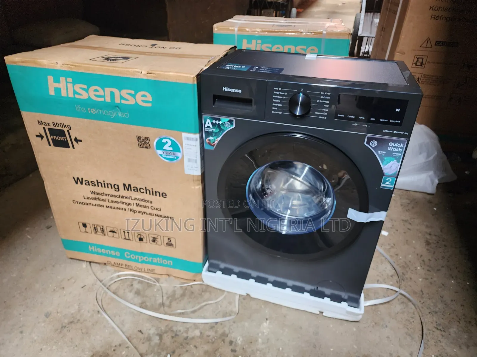 Hisense 8kg Front Loader Inverter Washing Machine - 2years Warranty