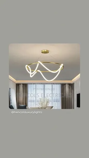 Modern Luxury Gold Ring LED Chandelier
