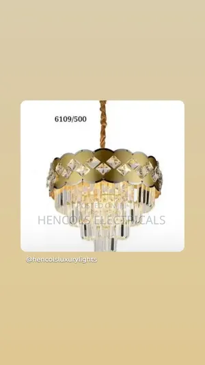 Luxury Gold Crystal Tiered Pendant Chandelier