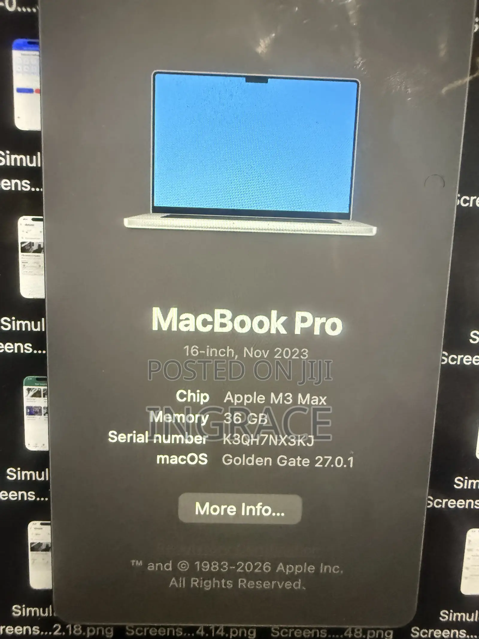 Laptop Apple MacBook Pro 2023 M3 Max 36GB Apple M3 Max SSD 1T