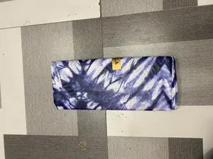 Blue & White Tie-Dye Printed Fabric, 5Yards