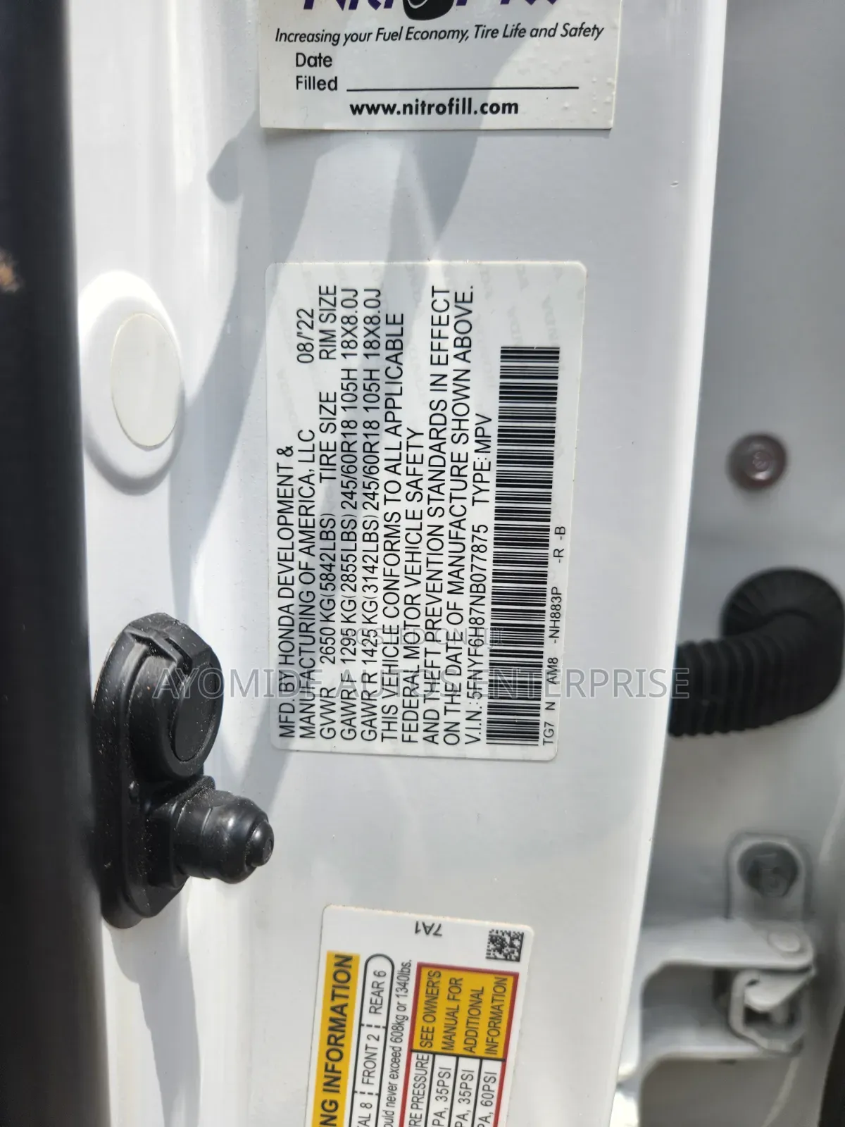 Honda Pilot Elite AWD 2023 White