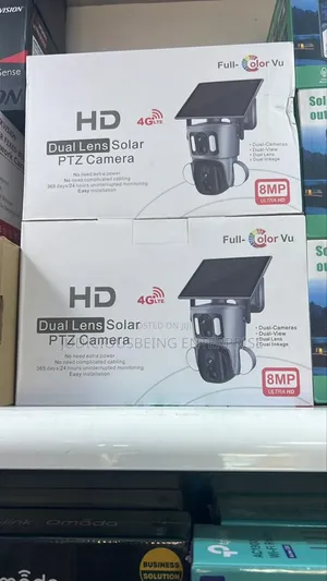 Full-Color 8MP 4G LTE Dual-Lens PTZ Security Camera With Solar Panel